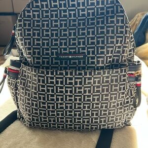 Tommy Hilfiger Monogram Black and White Backpack